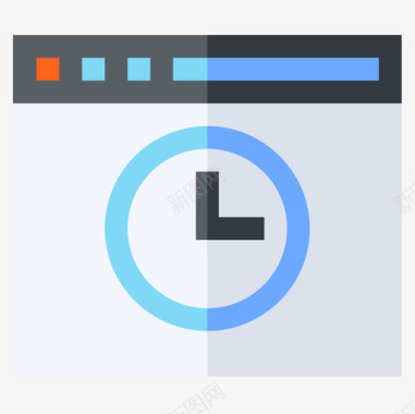 excel表浏览器速度表和时间3扁平图标图标