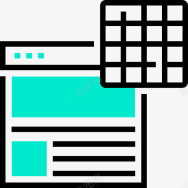 网页图标矢量网格网页139单色图标图标