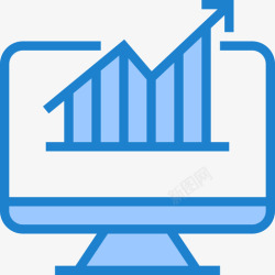 蓝色财务背景条形图财务12蓝色图标高清图片