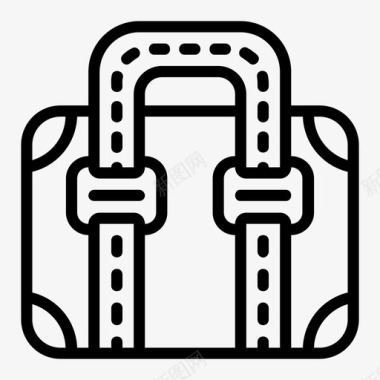 矢量旅行箱公文包包商务图标图标