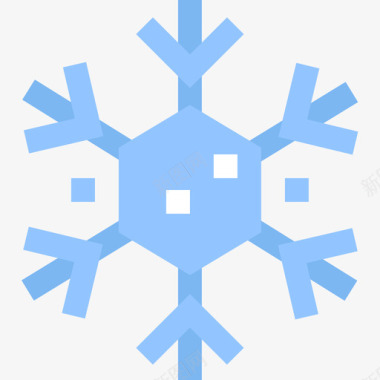 雪花天气和季节1平坦图标图标