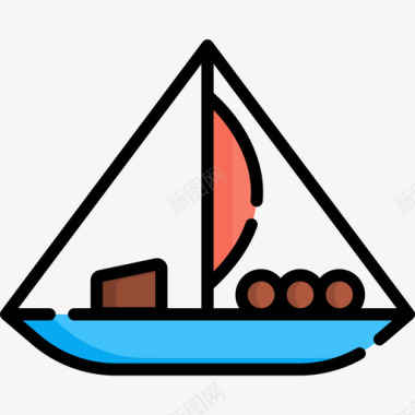 船葡萄牙5线性颜色图标图标