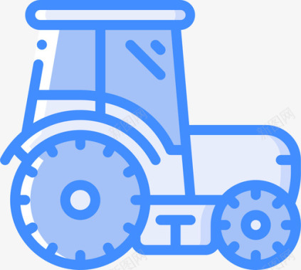 农场工作车2蓝色图标图标