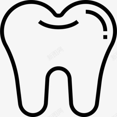 绿色牙齿图标牙齿牙齿31线形图标图标