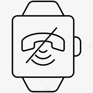 禁止通话智能手表轮廓图标图标