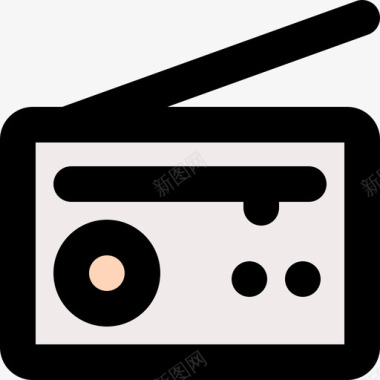 种植技术1图标收音机技术设备1线性颜色图标图标