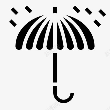 天气雨伞保护下雨图标图标