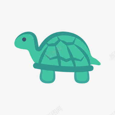 乌龟动物20扁平图标图标