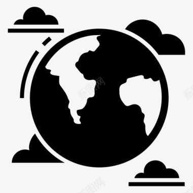 大气世界环境大气气候图标图标
