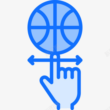 旋转篮球49蓝色图标图标