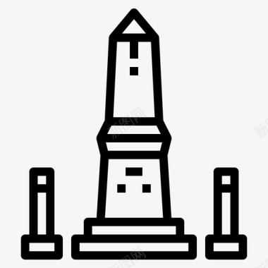 方尖碑建筑埃及图标图标