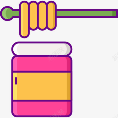 蜂蜜展板蜂蜜大麻4直系颜色图标图标
