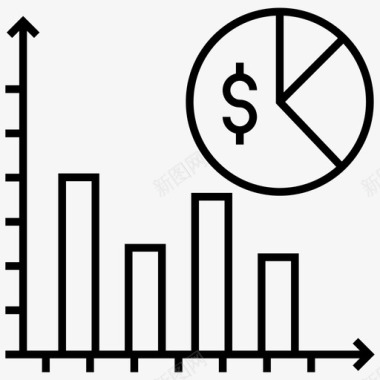 分析矢量图统计分析条形图图标图标