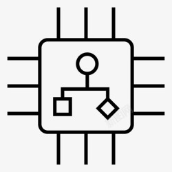 嵌入图标机器学习算法嵌入式系统图标高清图片