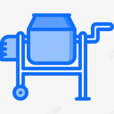 蓝色底图混凝土建筑商3蓝色图标图标