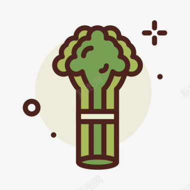 芹菜蔬菜1原色图标图标