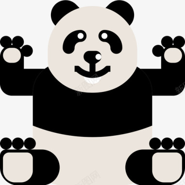 熊猫中国传统2扁平图标图标