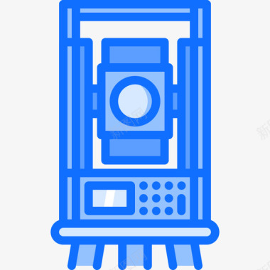 全站仪建设者3蓝色图标图标