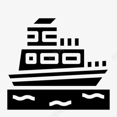 游艇航海帆船图标图标