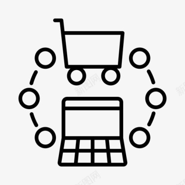 兴趣的引擎电子商务广告数字图标图标