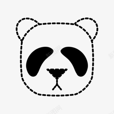 可爱猫猫熊猫动物熊图标图标