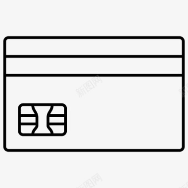 磁卡信用卡基本用户界面轮廓图标图标