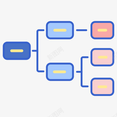 层次结构信息图6线性颜色图标图标