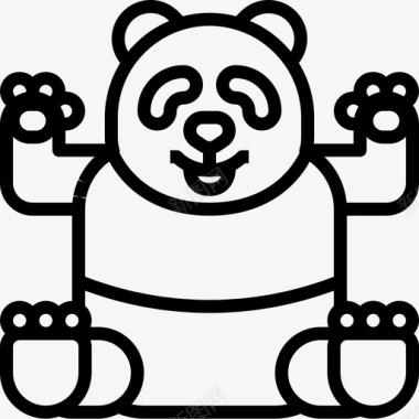 熊猫中国传统1直系图标图标