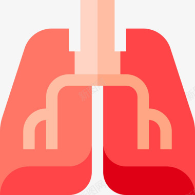 推拿理疗肺理疗9平坦图标图标