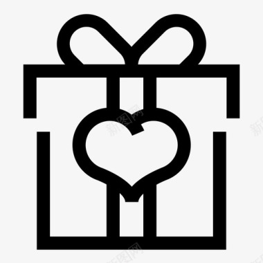 超大礼物盒情人节礼物盒子情人盒图标图标