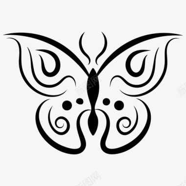 形状和符号蝴蝶形状蝴蝶图案蝴蝶符号图标图标