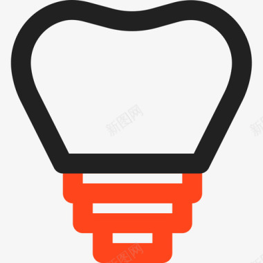 牙齿解剖学3双音图标图标