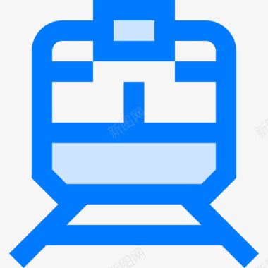 火车城市便利设施3蓝色图标图标