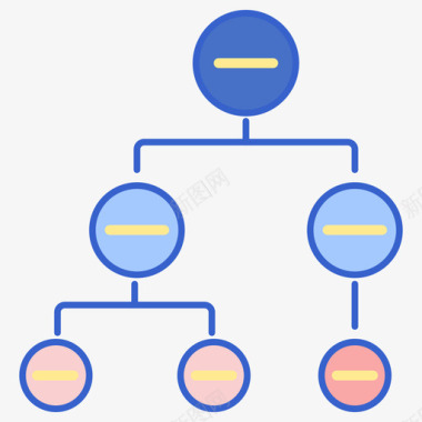 层次结构信息图6线性颜色图标图标