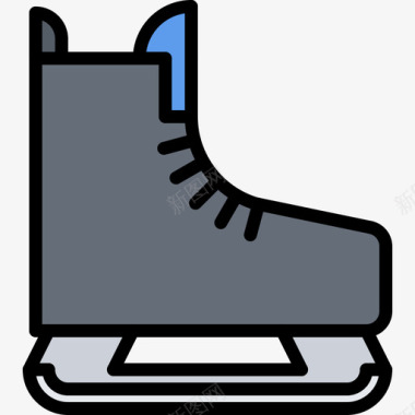 溜冰鞋曲棍球46彩色图标图标