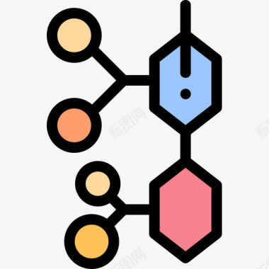 化学结构化学教育240线性颜色图标图标