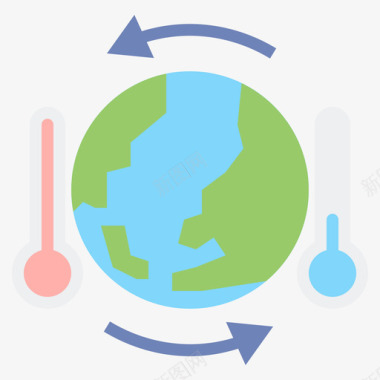 矢量气候气候变化223号天气平坦图标图标