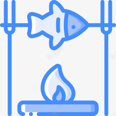 鱼海鲜17蓝色图标图标