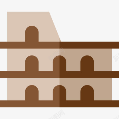 意大利大教堂意大利圆形竞技场19号平坦图标图标