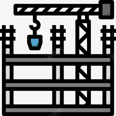 线性建筑建筑55号楼线性颜色图标图标