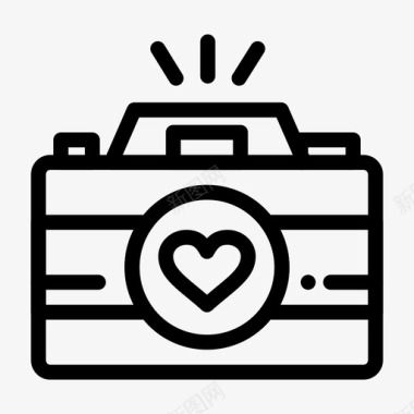相机摄影情人节图标图标