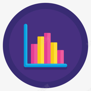 条形图信息图3扁平圆形图标图标