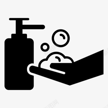 洗手洗手清洁洗手液图标图标