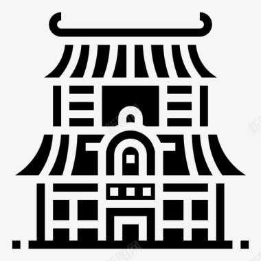 多利寺建筑日本图标图标
