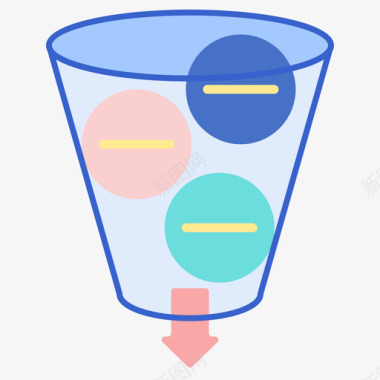 颜色选择器漏斗信息图6线性颜色图标图标
