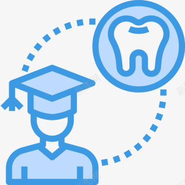 蓝色教育教育牙科34蓝色图标图标