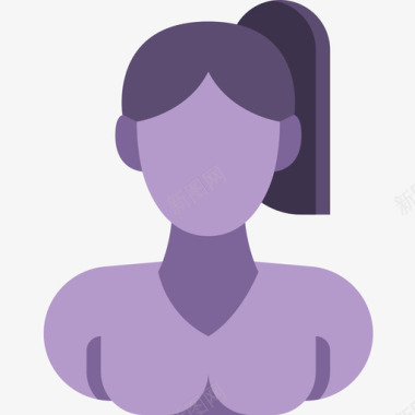 女性轮廓占位符4扁平图标图标