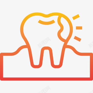 牙洞32牙梯度图标图标