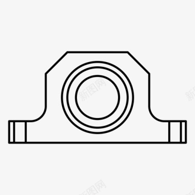 轴承座机械枕头图标图标