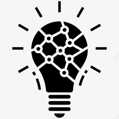 电灯泡创意电灯泡逻辑思维图标图标